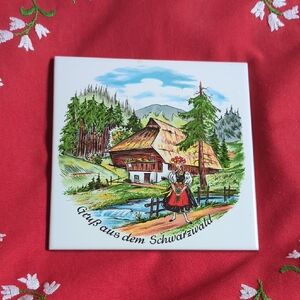 🇩🇪 Ragno Schwarzwald/Black Forest Ceramic Hot Plate Made In Italy